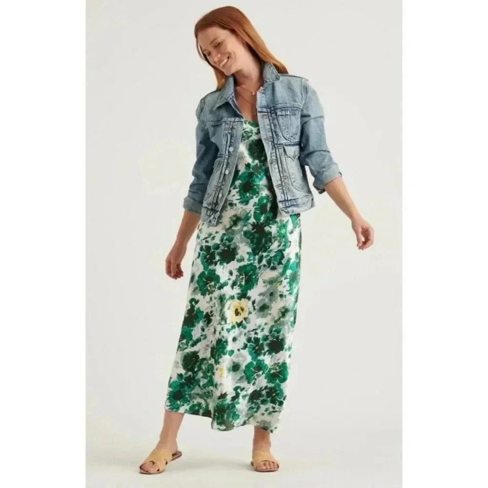 {Lucky Brand} Natalie Slip Maxi Dress Size Small